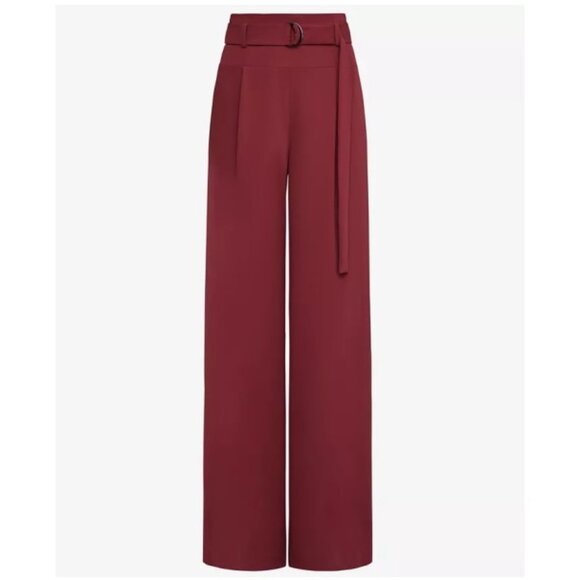 💥 BCBG Maxazria D-Ring Belted Wide-Leg Matte Satin Pants - Picture 2 of 13